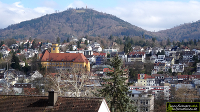 Baden-Baden Battert mit Merkur vom Beutig